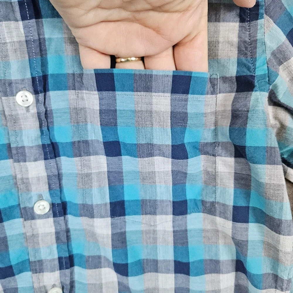 J Crew Men's Plaid/Checked Shirt Size XS 100% Cotton‎ Preppy Church Academia